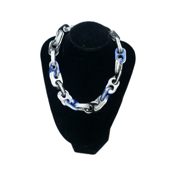 Blue, Black & Silver Choker