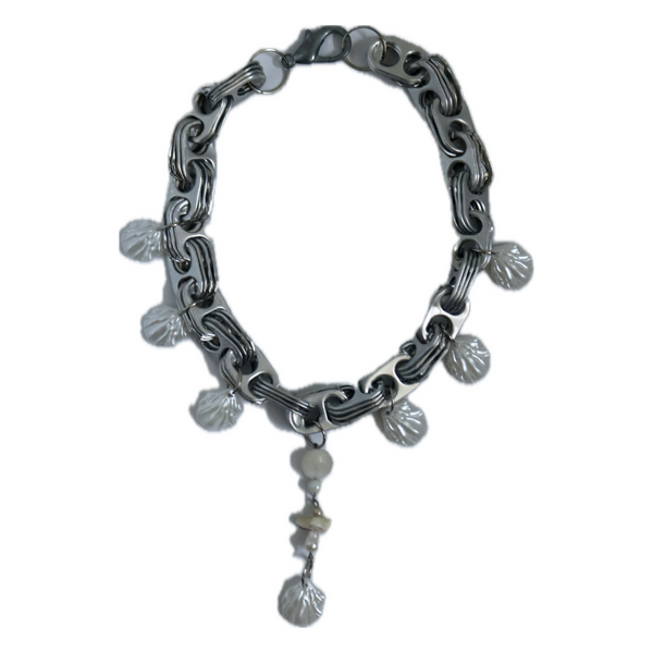 Shell Silver Choker