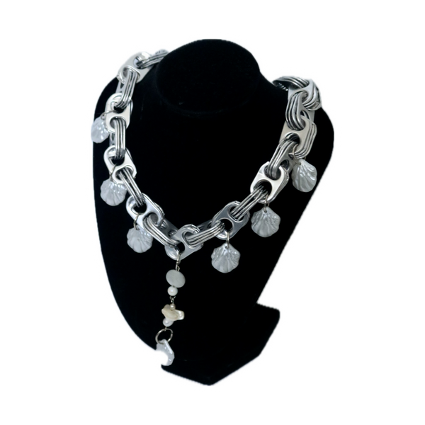 Shell Silver Choker